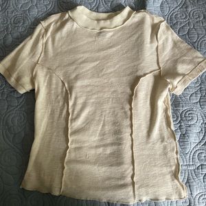 Urban outfitters cream short sleeve top